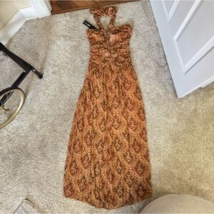 NWT Paisley Cut-Out Maxi Dress